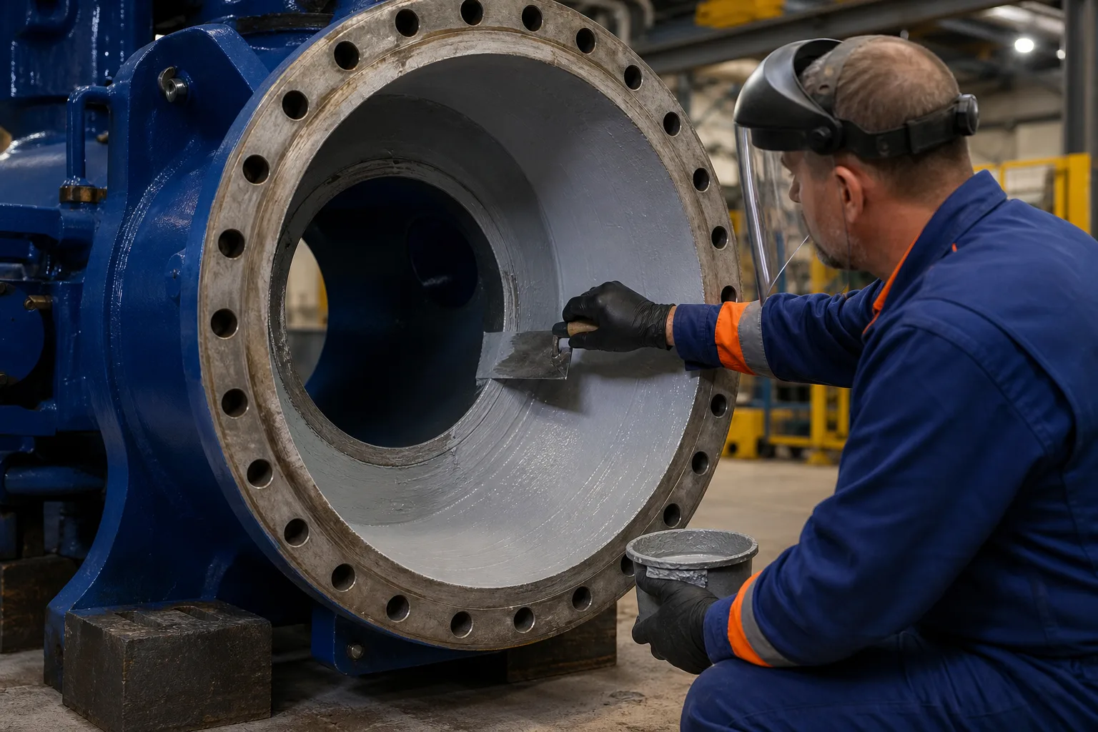 Industrial wear protection, lining, metal rebuilding, and composite reinforcement applications