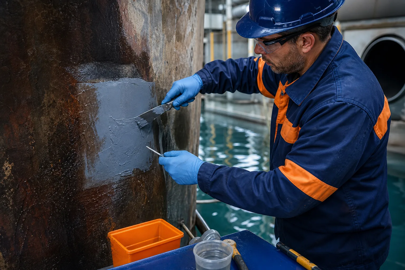 Industrial repair product series applied to metal, pipe, coating, and elastomer substrates