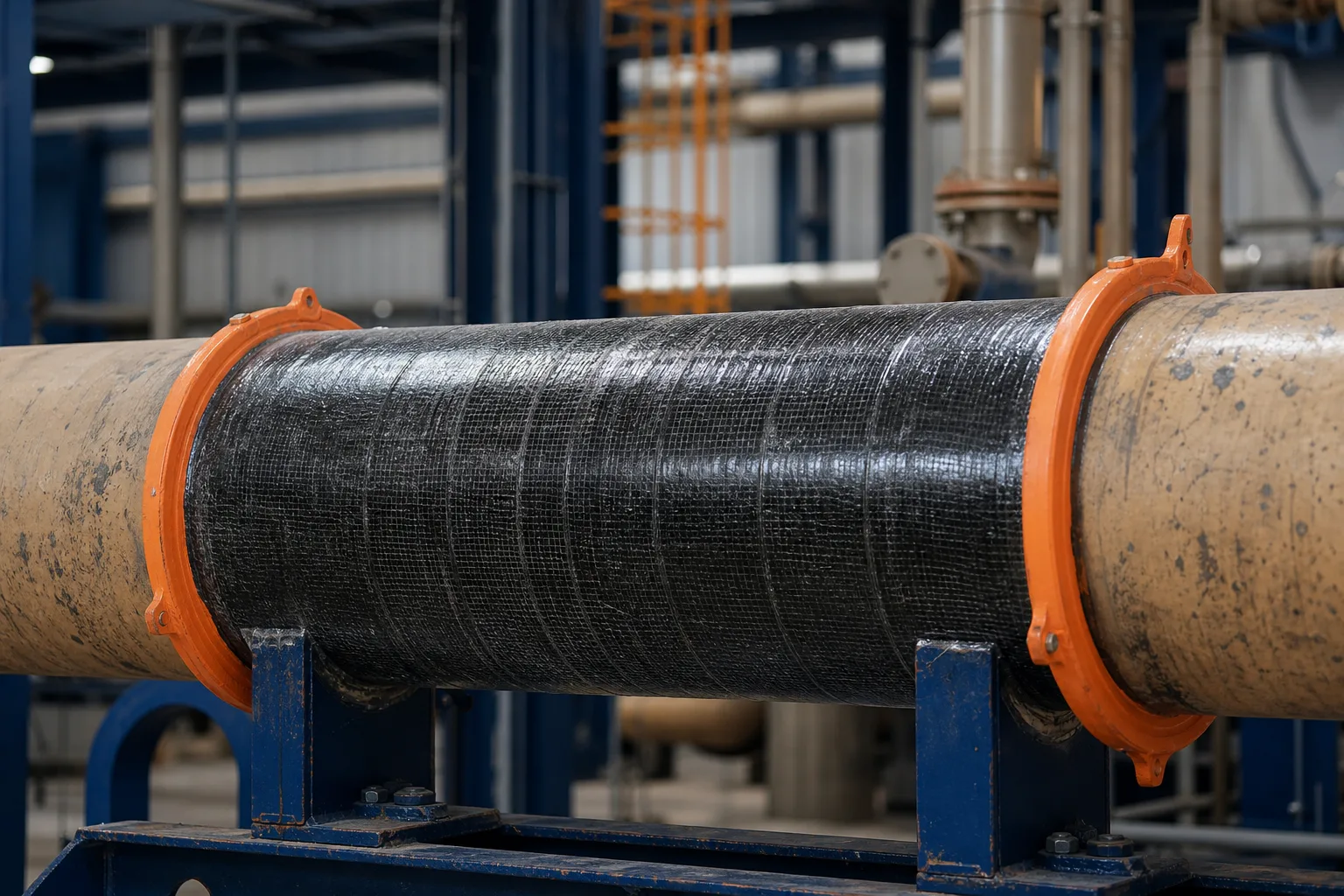 Industrial repair material routes for metal, pipe, lining, and elastomer applications