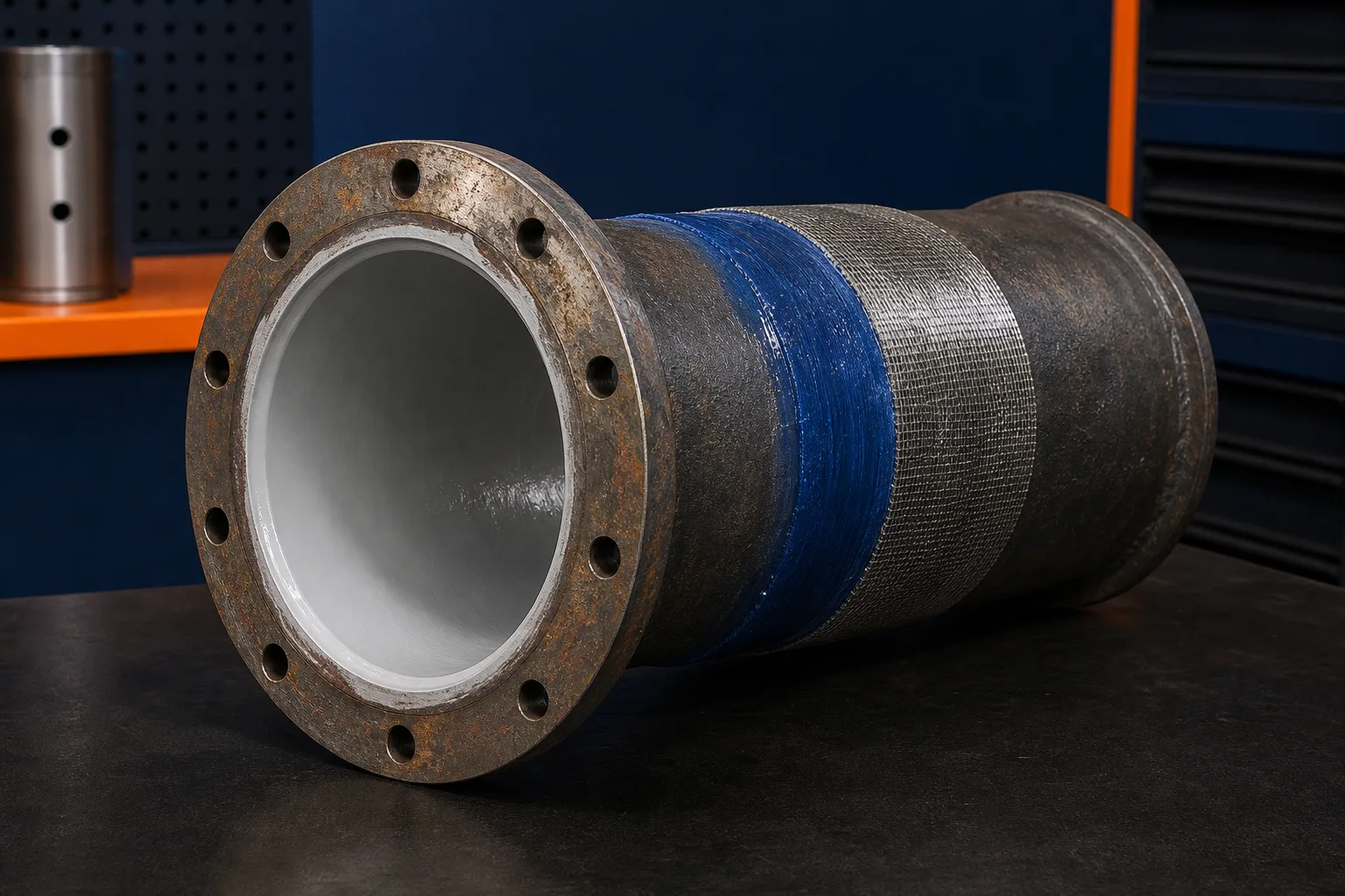 Industrial repair material routes for metal, pipe, lining, and elastomer applications