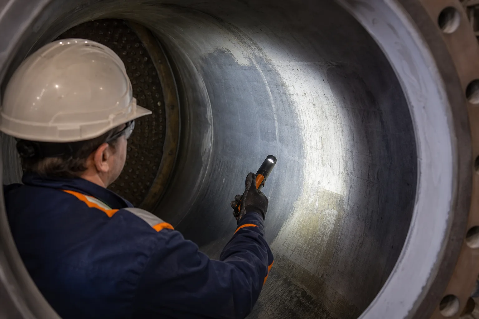Industrial equipment representing alternative repair material routes