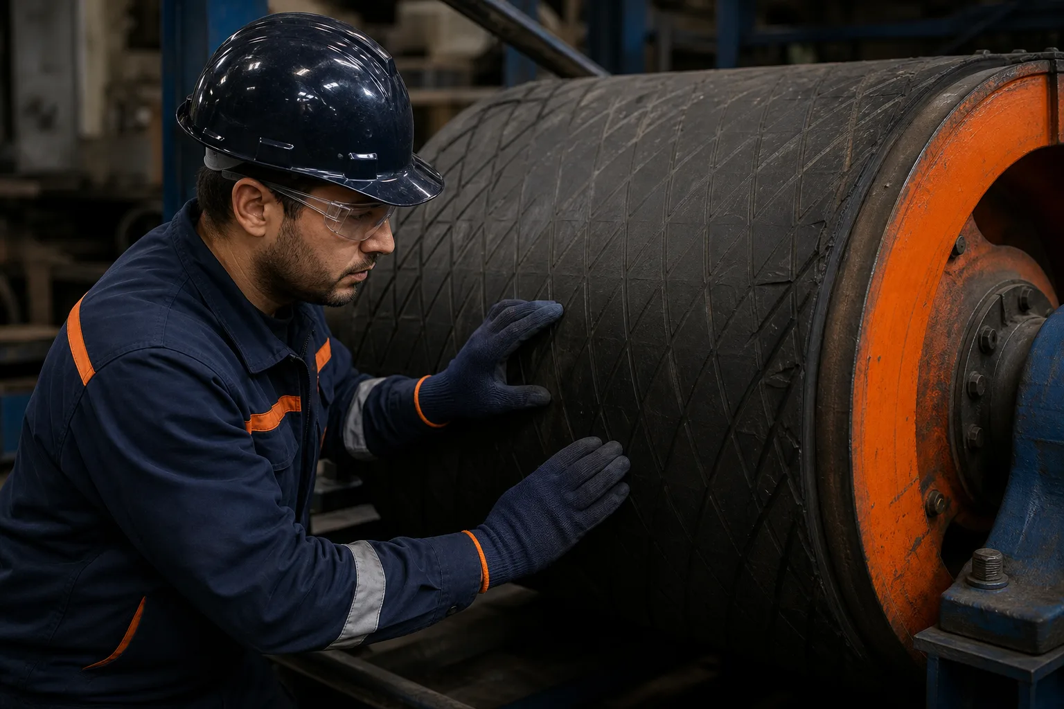 Industrial equipment representing alternative repair material routes