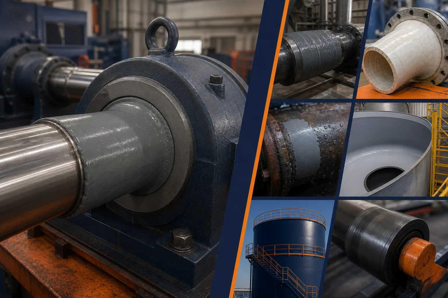 Industrial repair material applications across equipment types