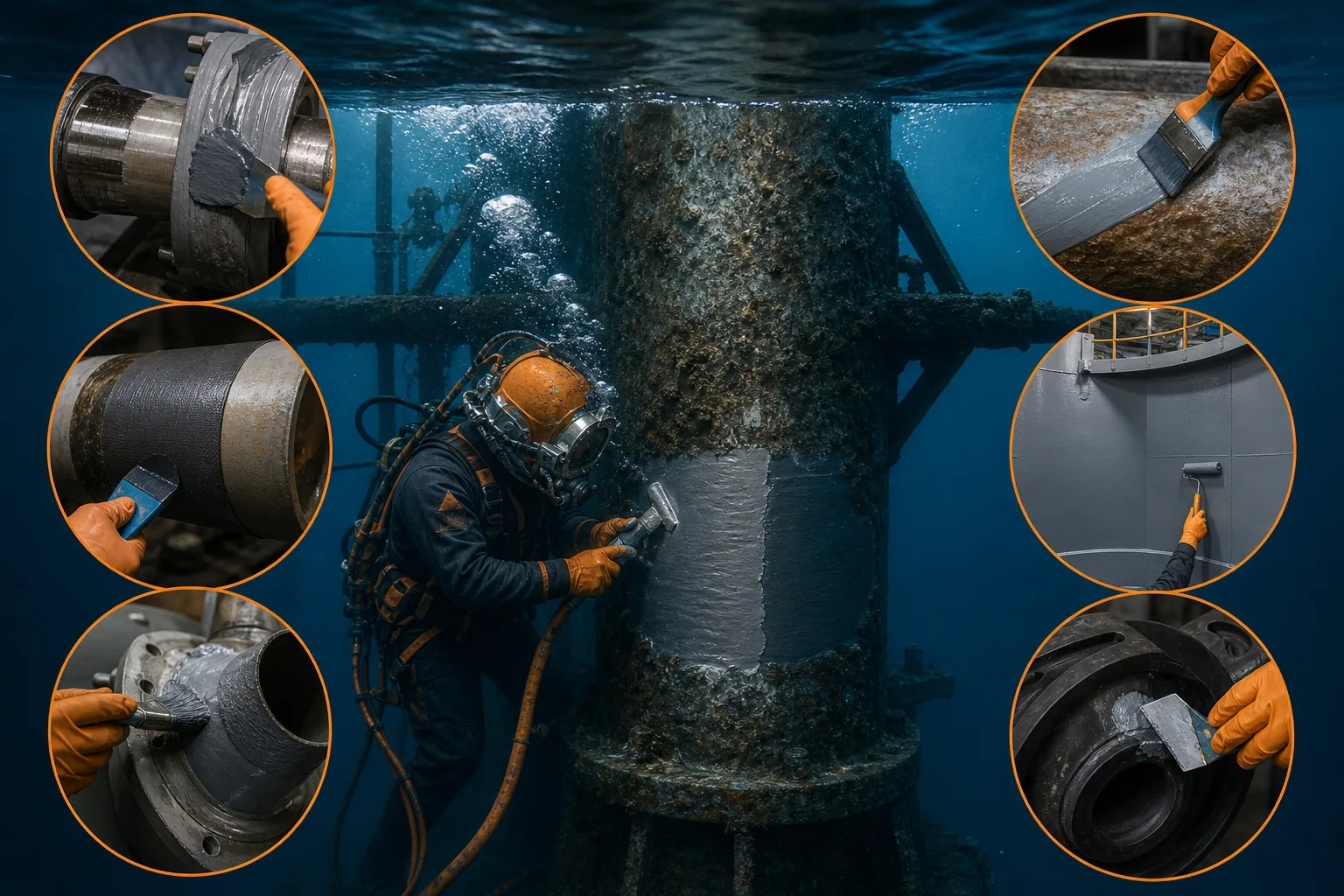 Industrial repair material applications across equipment types