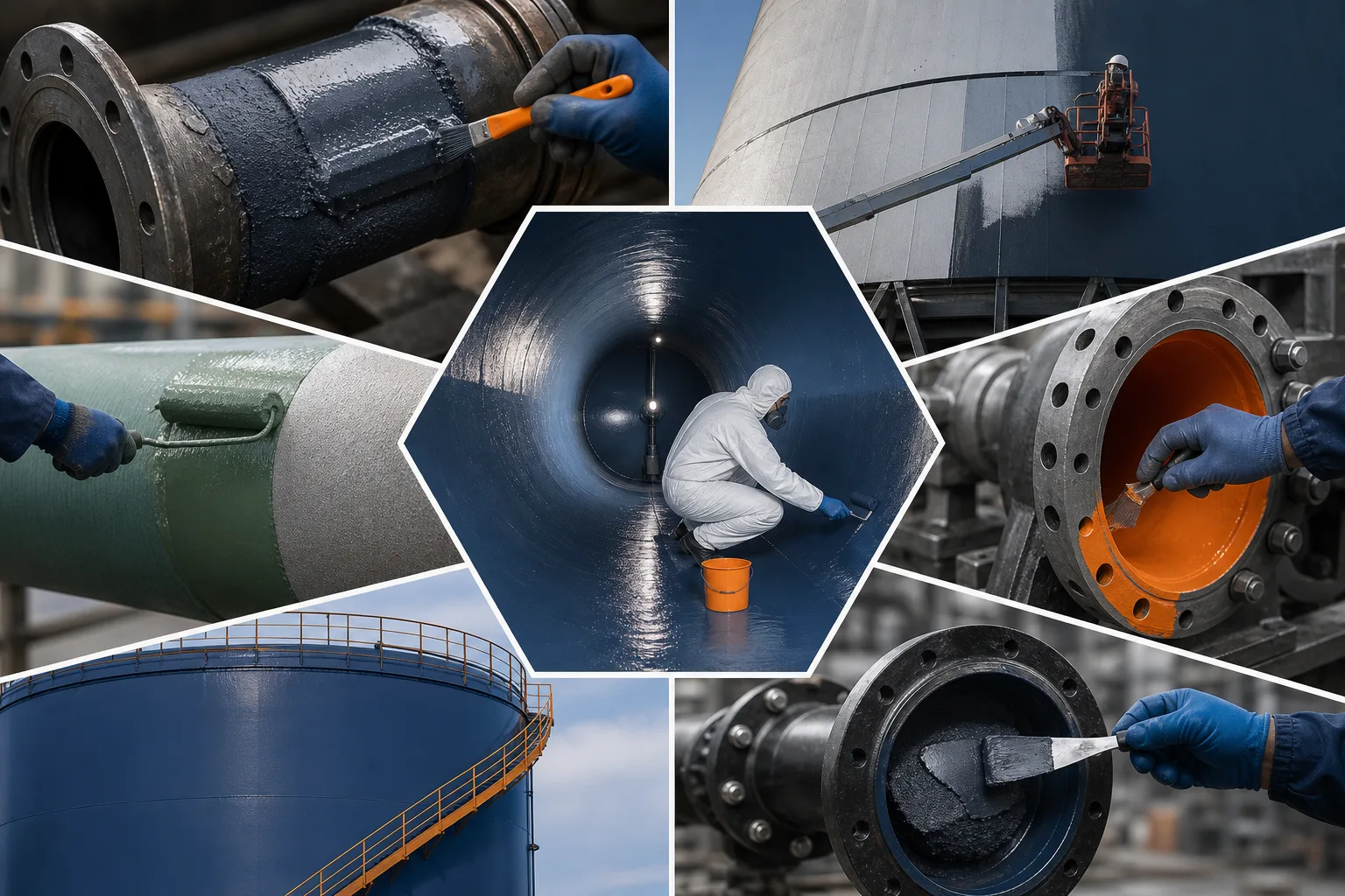 Industrial repair material applications across equipment types