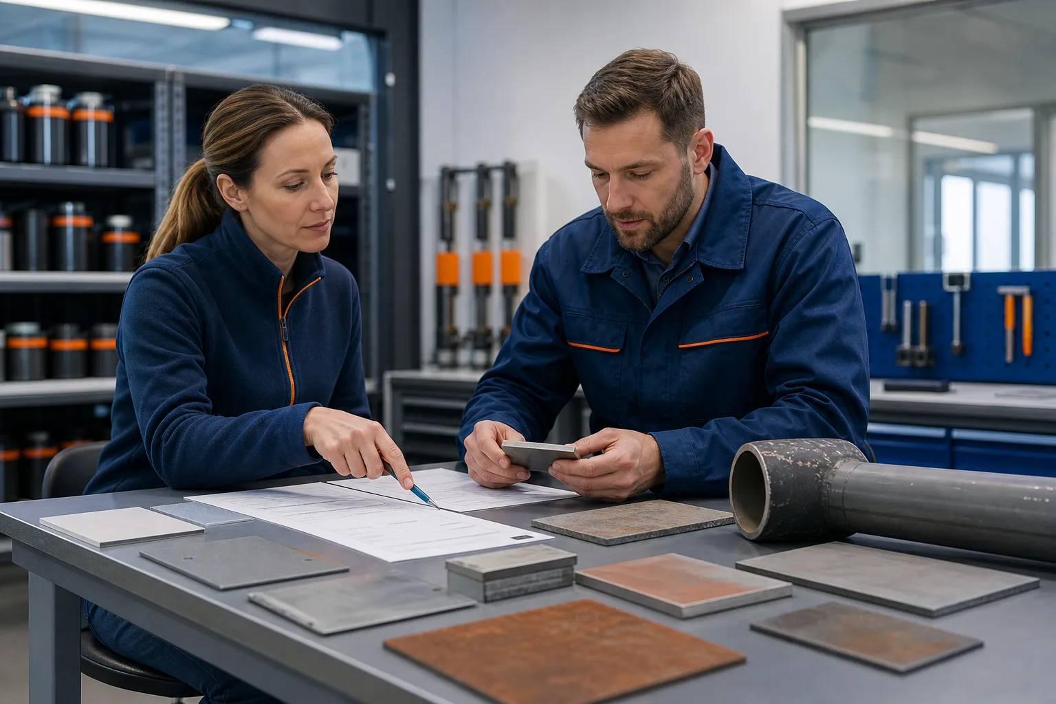 Procurement and engineering specialists preparing an industrial inquiry