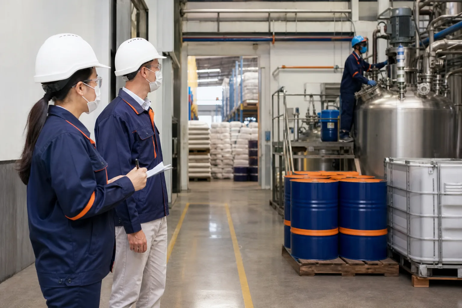 Technical factory review of production and material controls