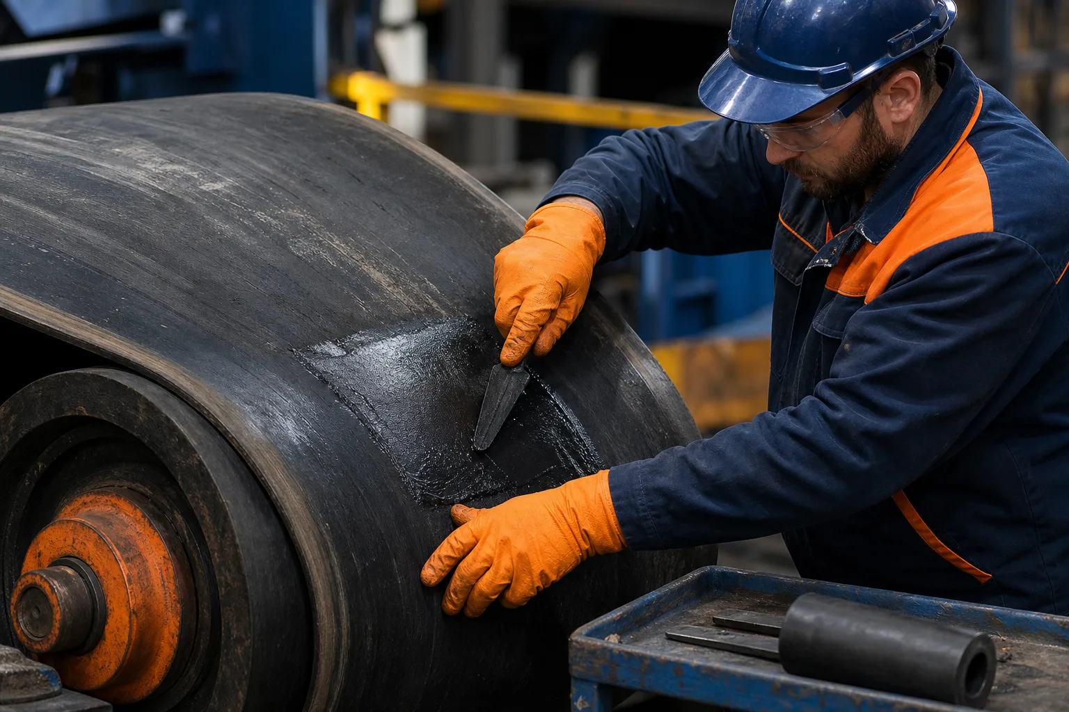 Industrial repair material categories organized by equipment and service condition