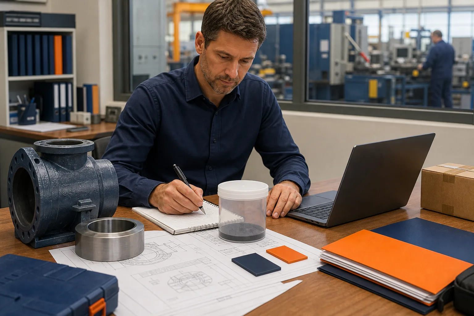 Preparing an industrial repair material purchasing inquiry