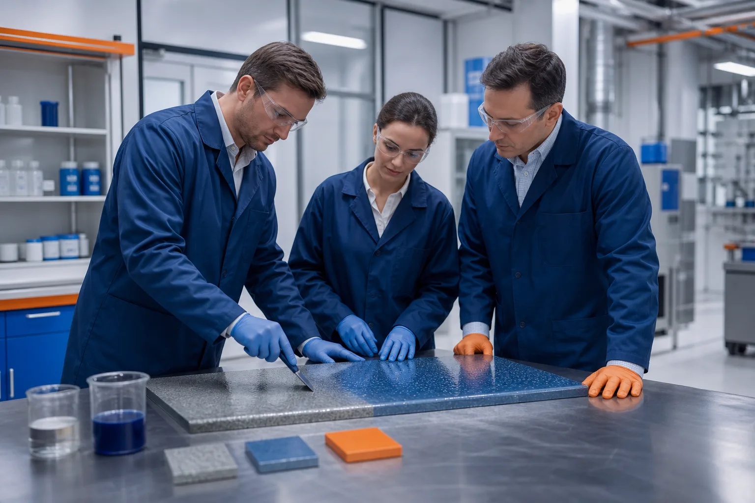 Quality team reviewing manufacturing and batch documentation