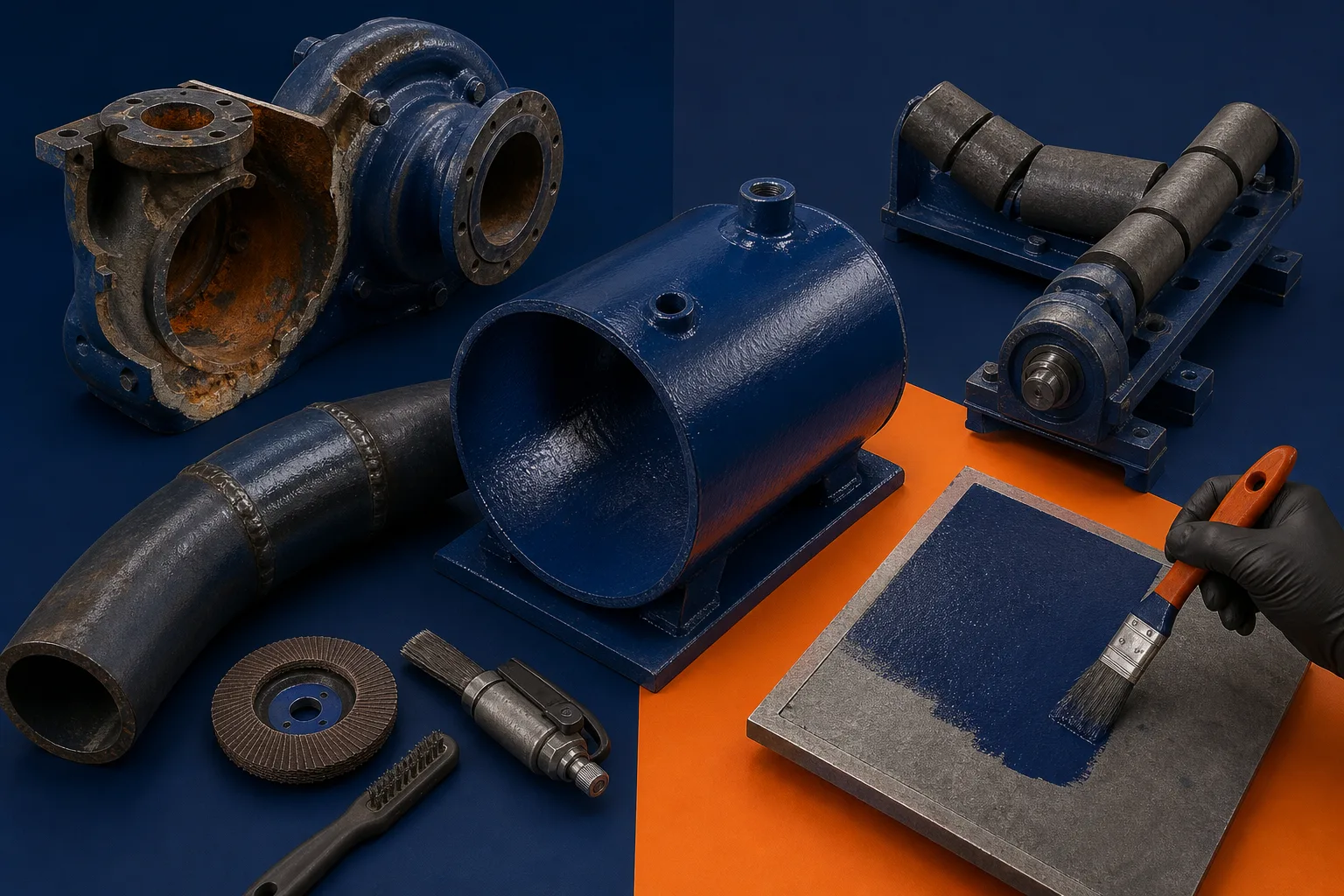 Industrial equipment examples for repair material selection