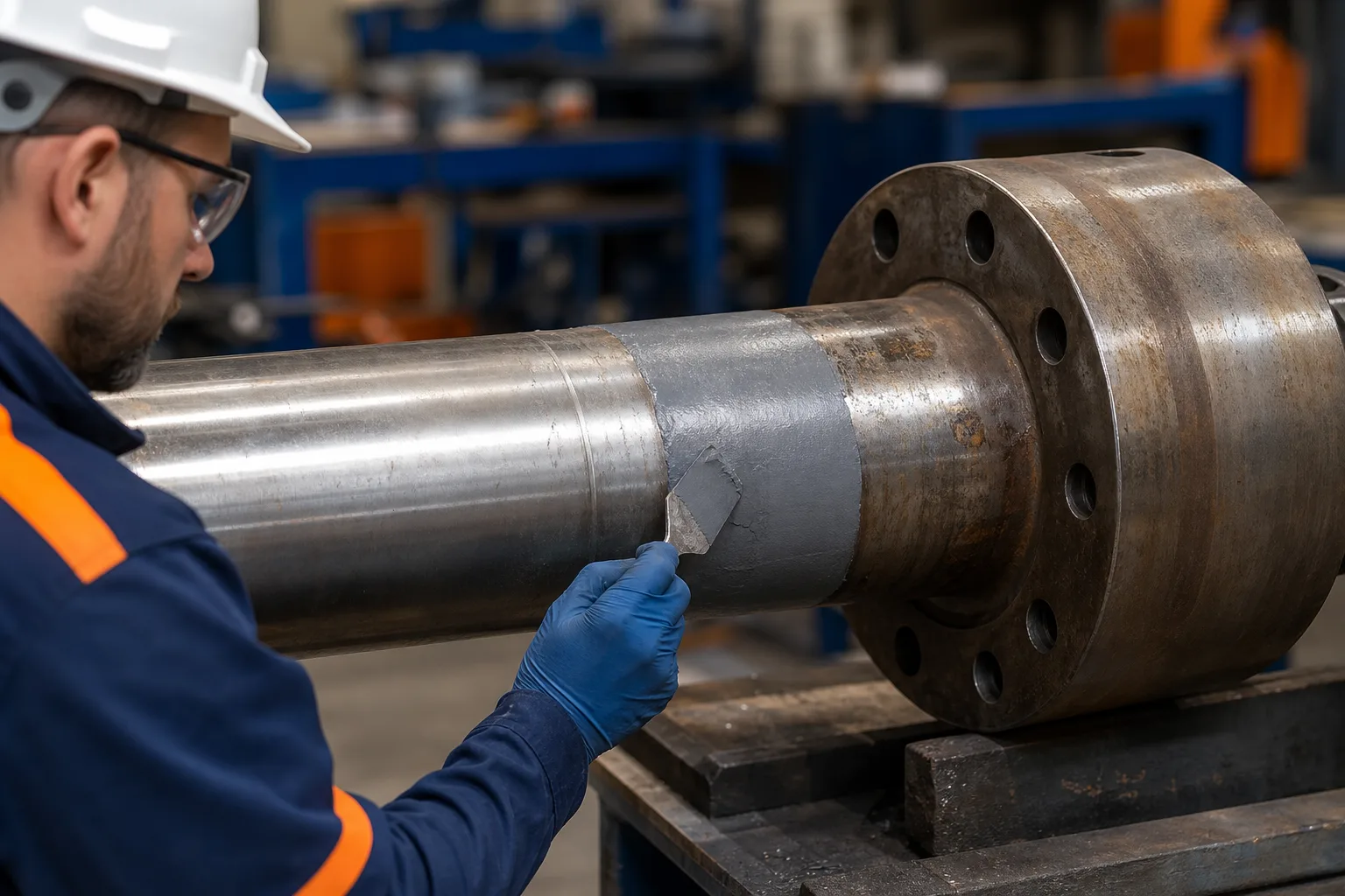 Industrial repair material category evaluation scenes