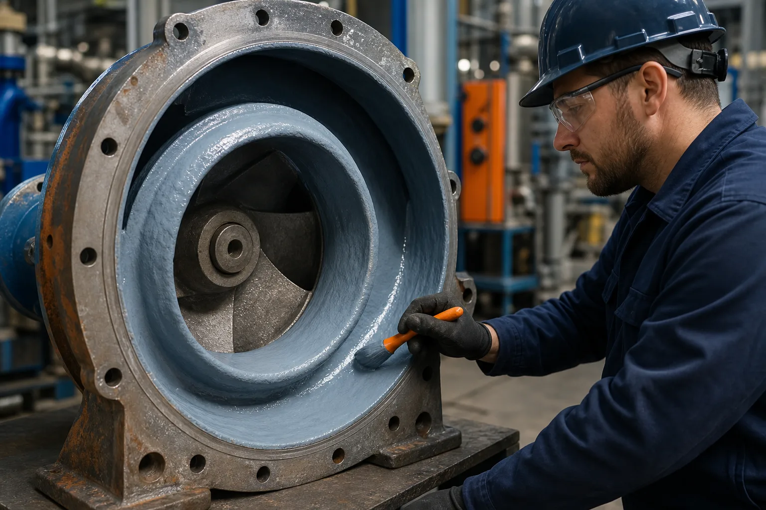 Industrial repair material category evaluation scenes