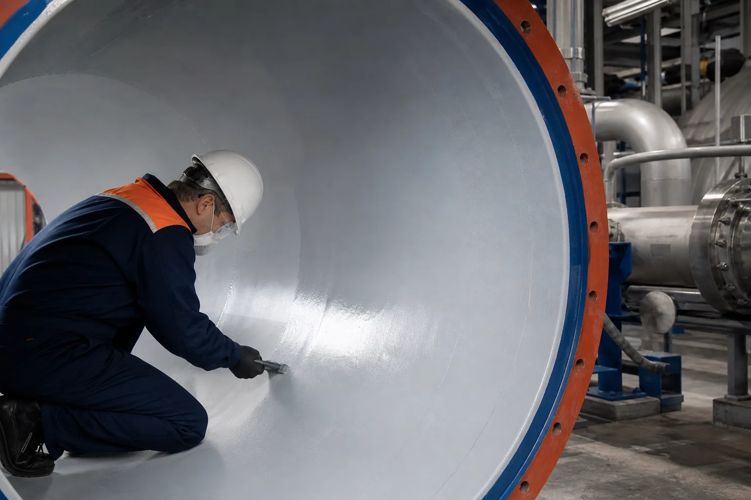 Industrial repair material category evaluation scenes