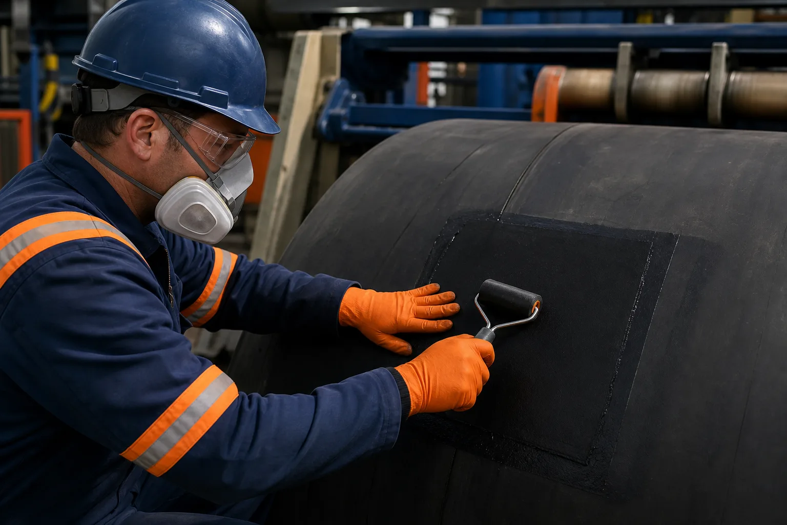 Industrial repair material category evaluation scenes