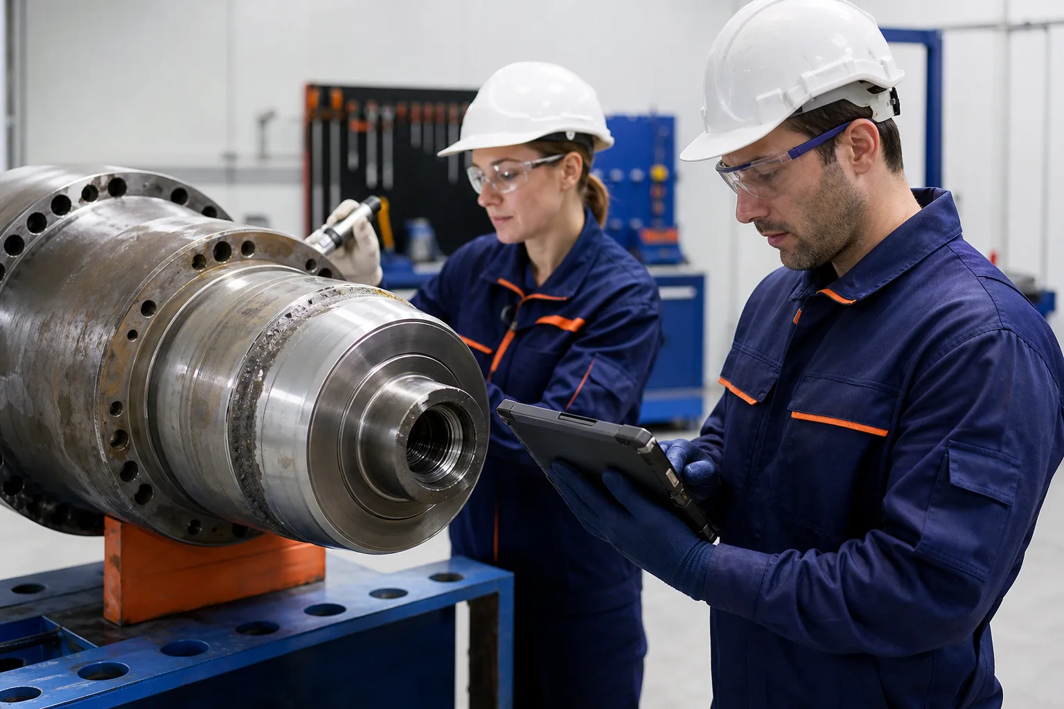 Industrial repair assessment covering equipment, substrate, damage, and service conditions