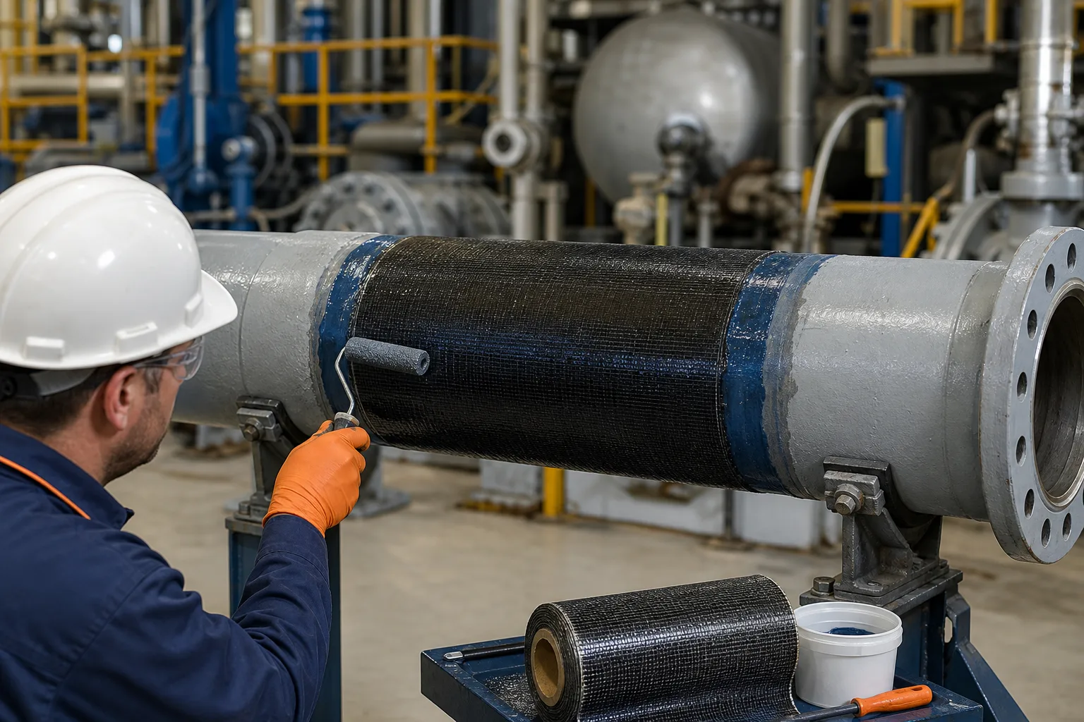 Industrial repair methods for pipelines, tanks, valves, and pumps