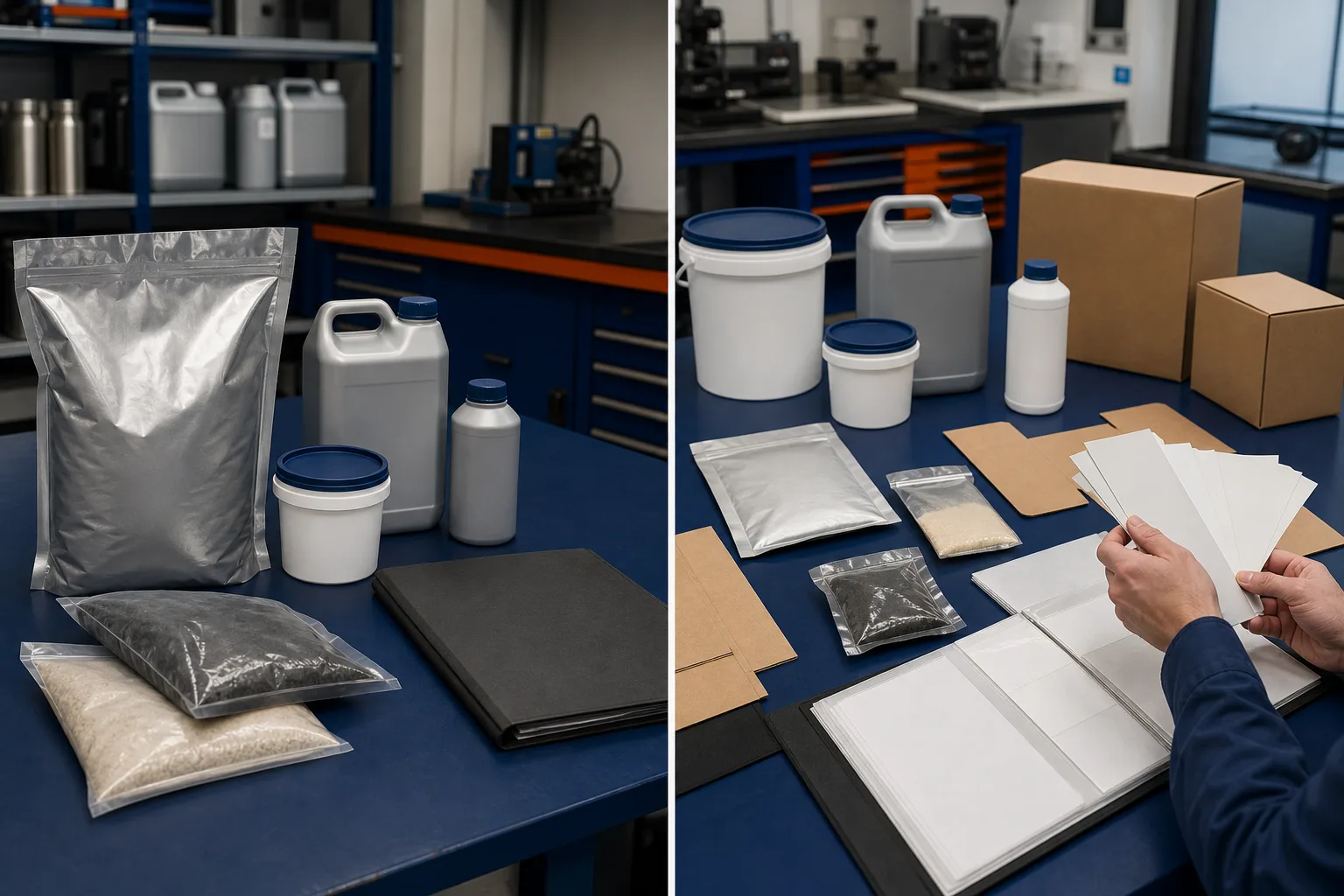 Comparison of standard supply and adjusted packaging requirements