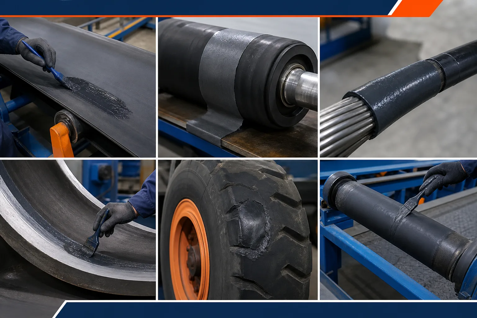 Industrial repair categories represented by substrate and damage type