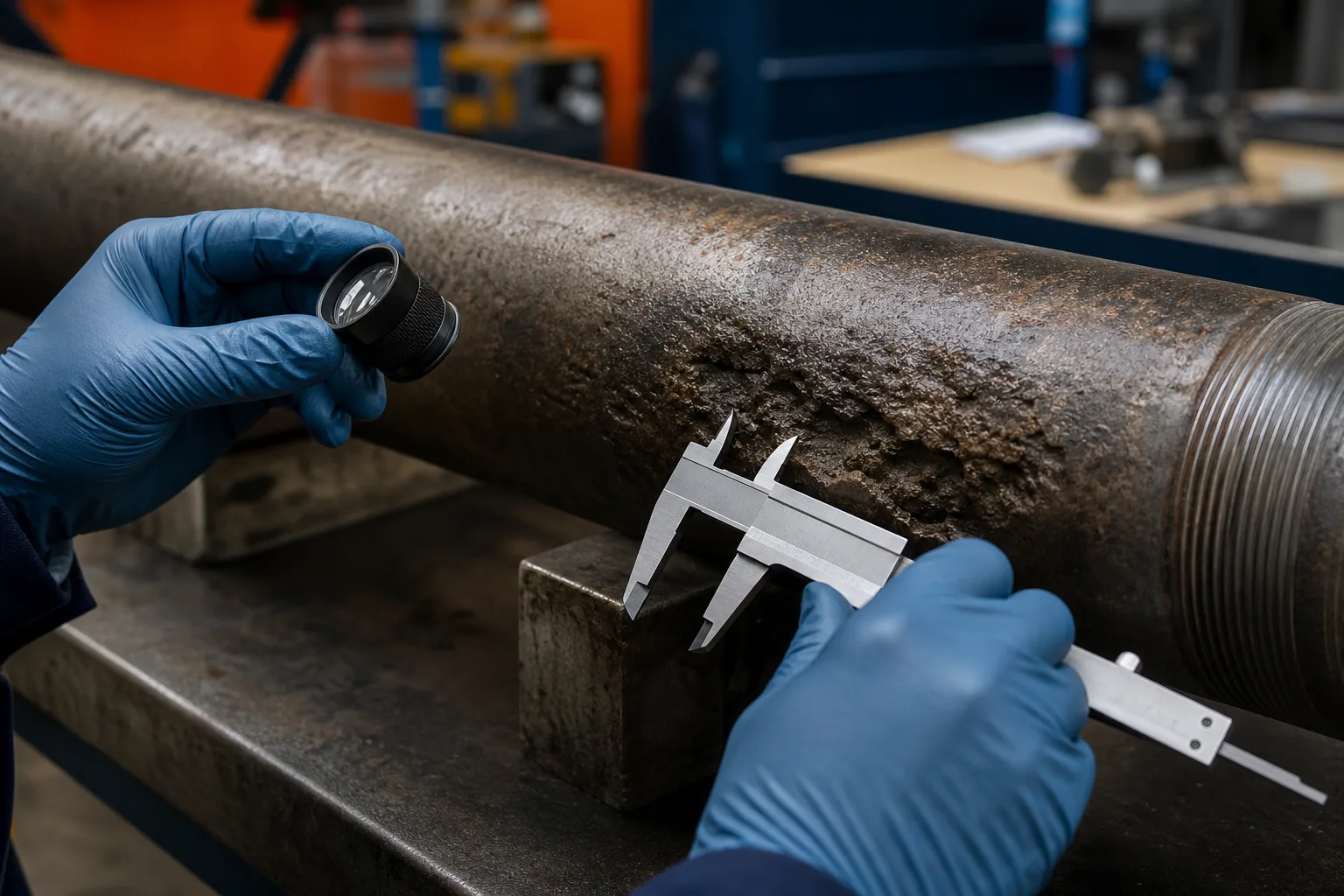 Technician evaluating substrate and service conditions before repair