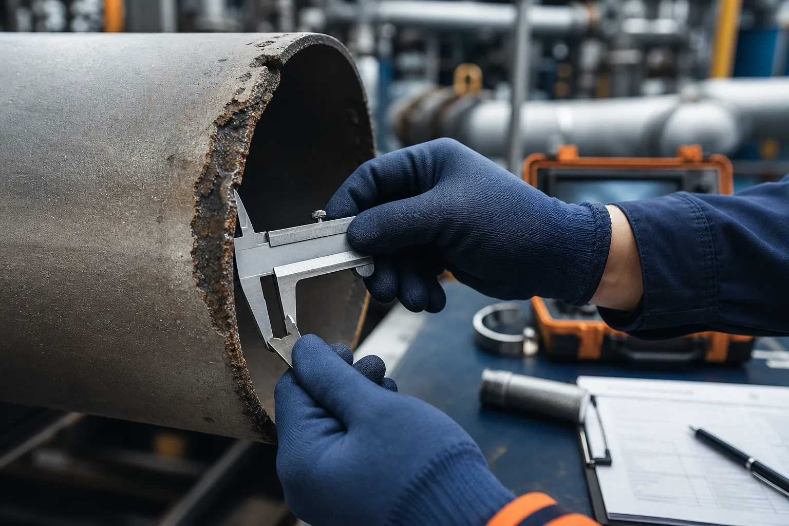 Technician evaluating substrate and service conditions before repair