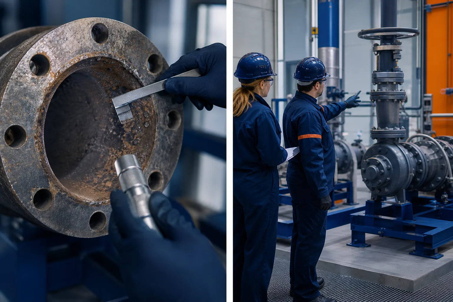 Technician evaluating substrate and service conditions before repair