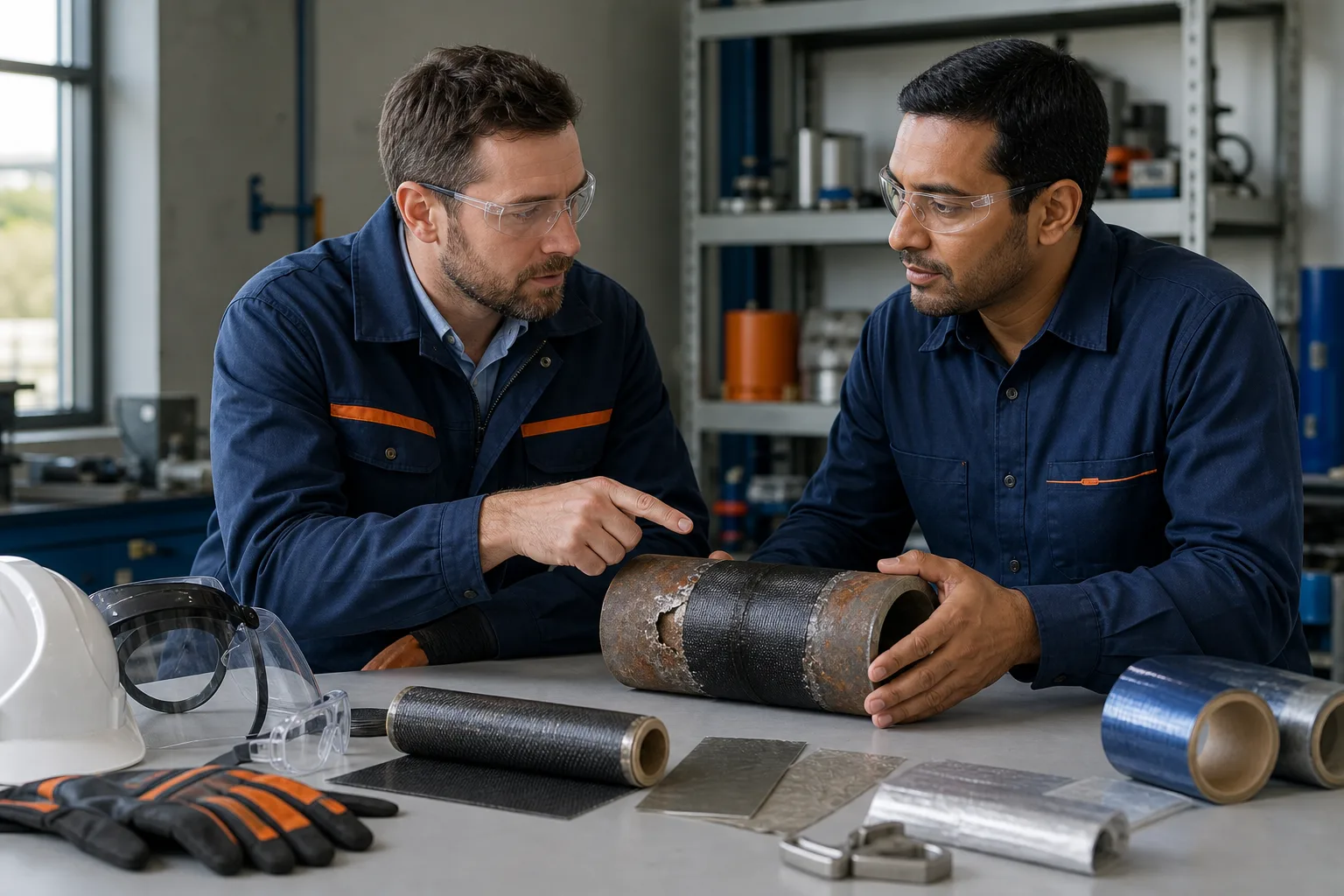 Technical specialists building a shortlist for an industrial repair project