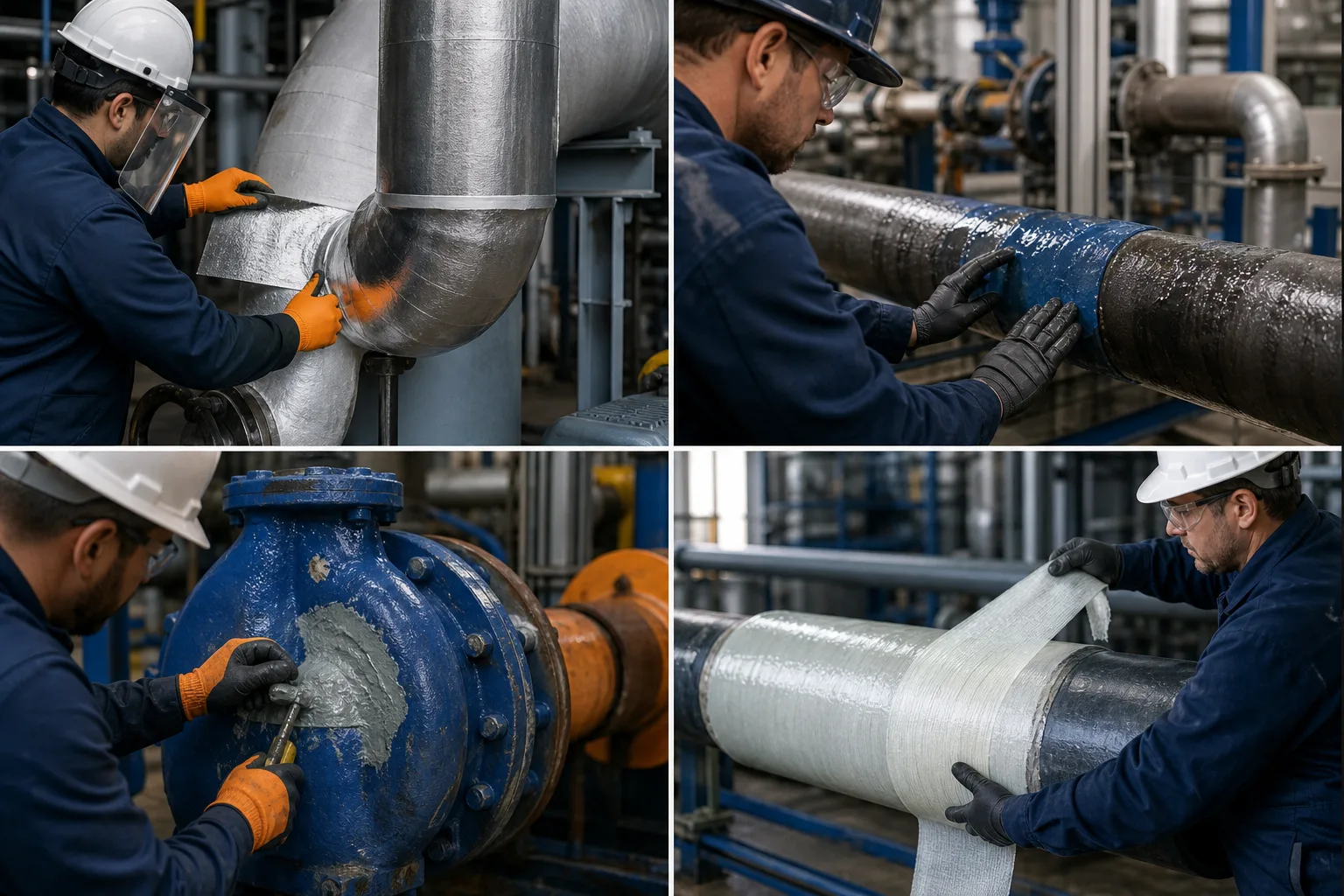 Industrial repair applications representing common ZDSChem product routes