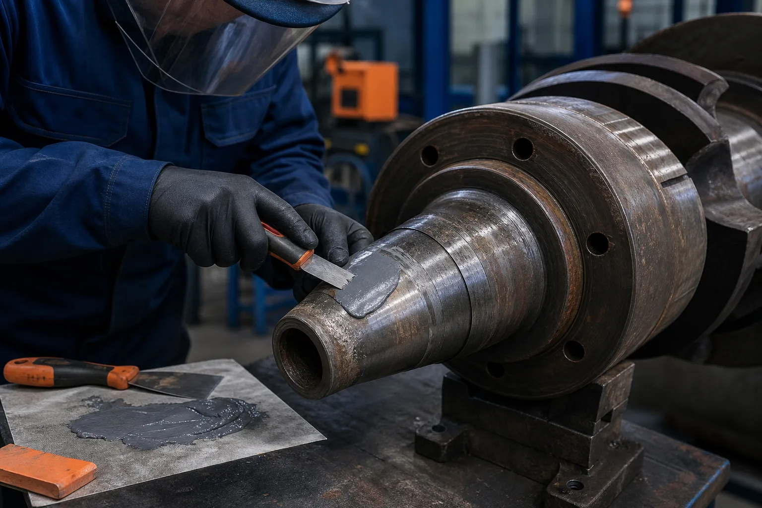 Industrial repair applications for metal, pipe, wear, fluid equipment, and elastomer materials