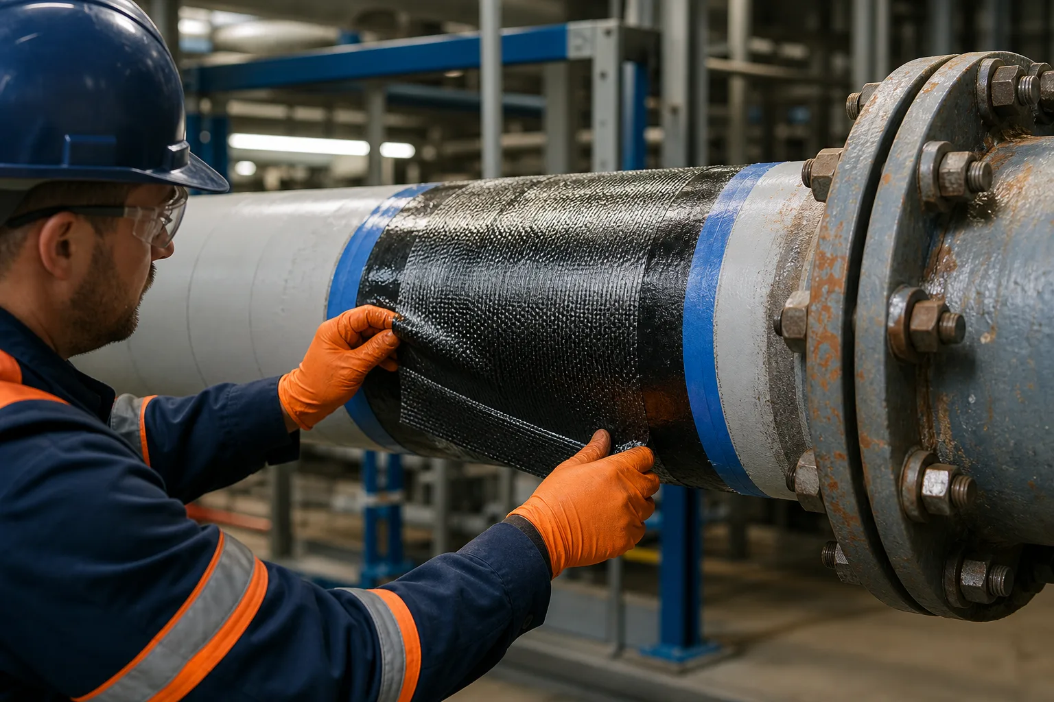 Industrial repair applications for metal, pipe, wear, fluid equipment, and elastomer materials