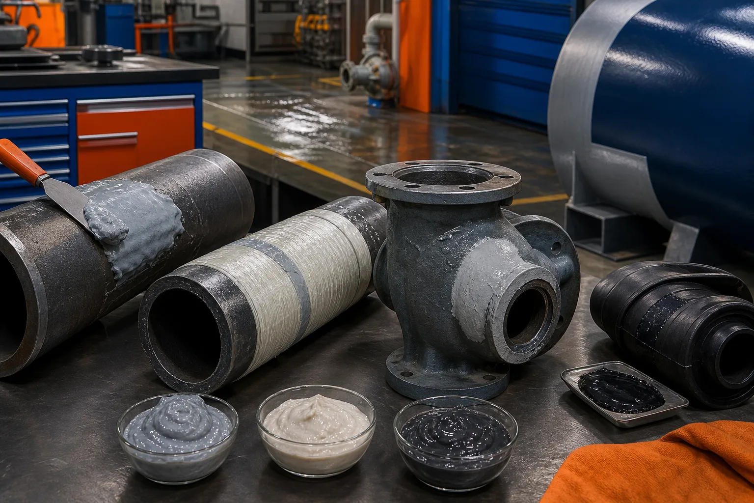 Industrial repair materials and equipment representing multiple ZDSChem product categories