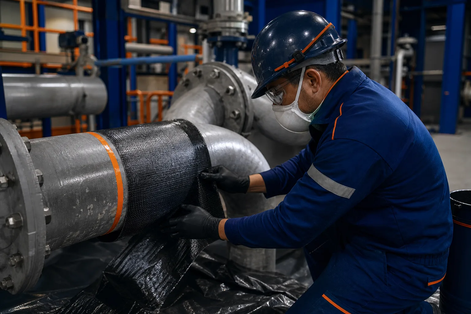 Industrial equipment representing repair material series