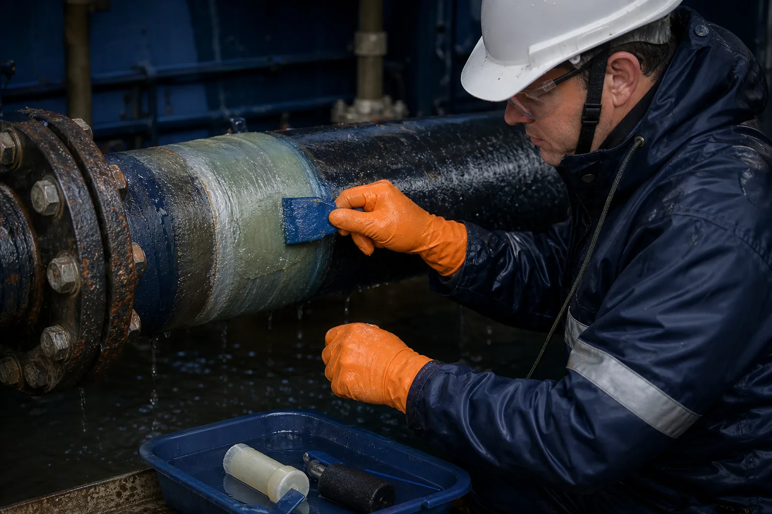 Industrial equipment representing repair material series