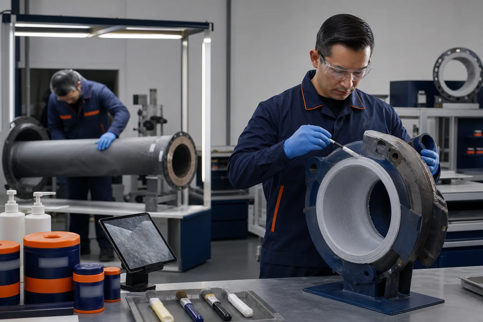 Industrial equipment representing repair material series