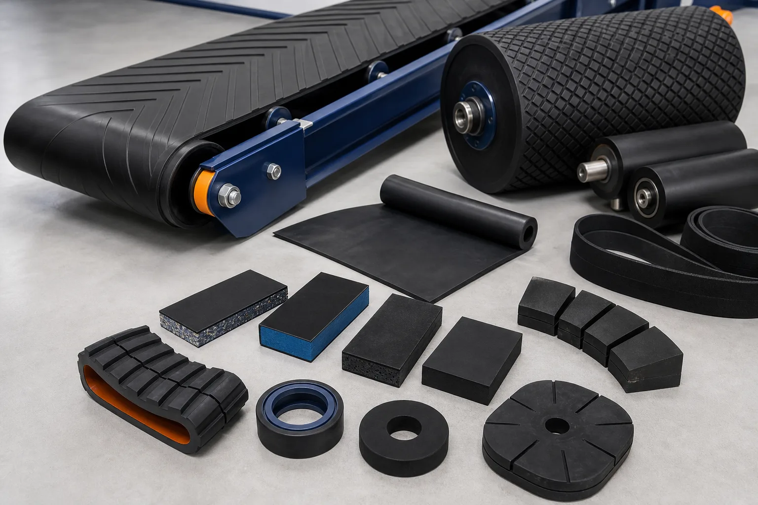 Industrial repair material categories matched to equipment types