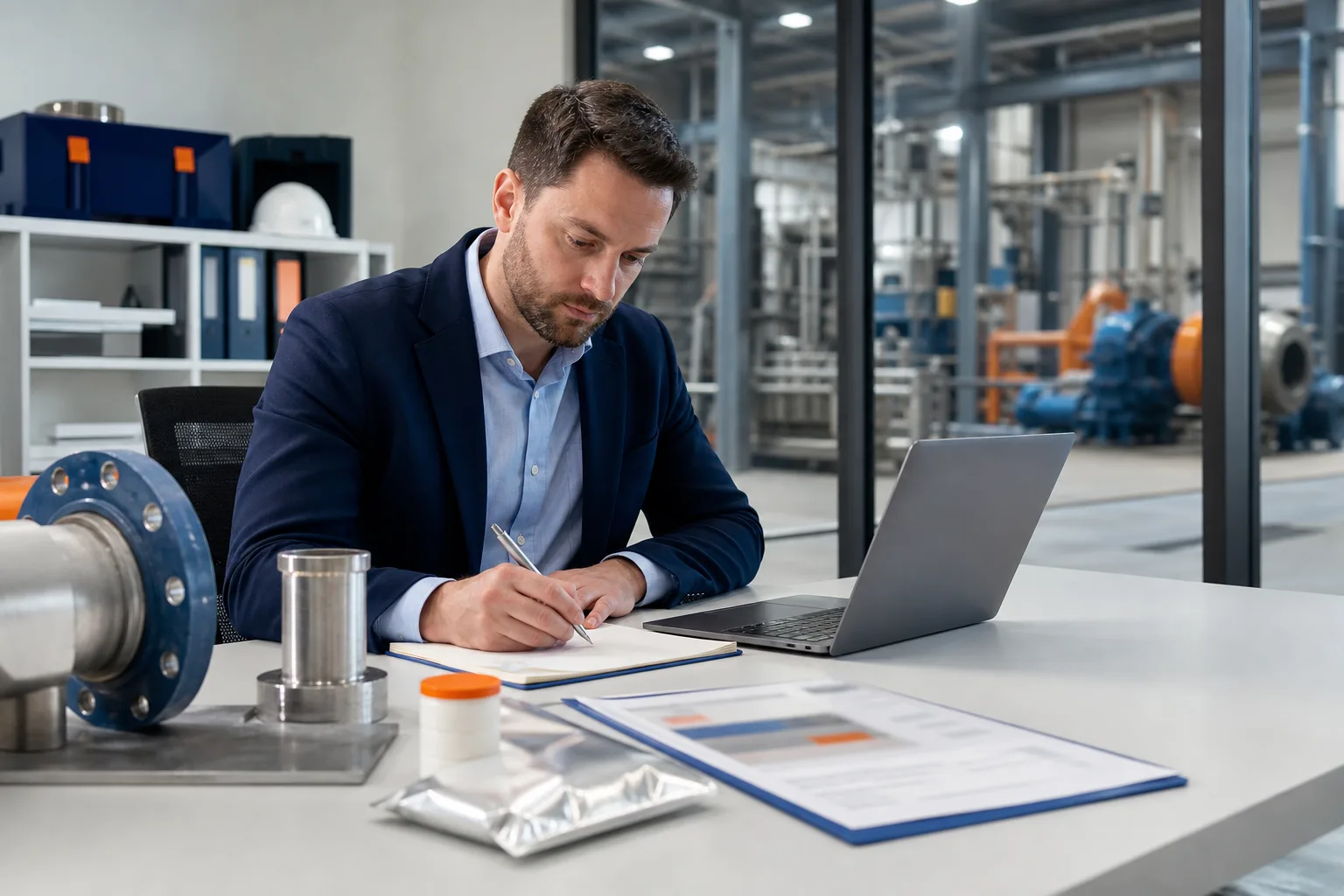 Procurement buyer preparing a product-specific Safety Data Sheet request