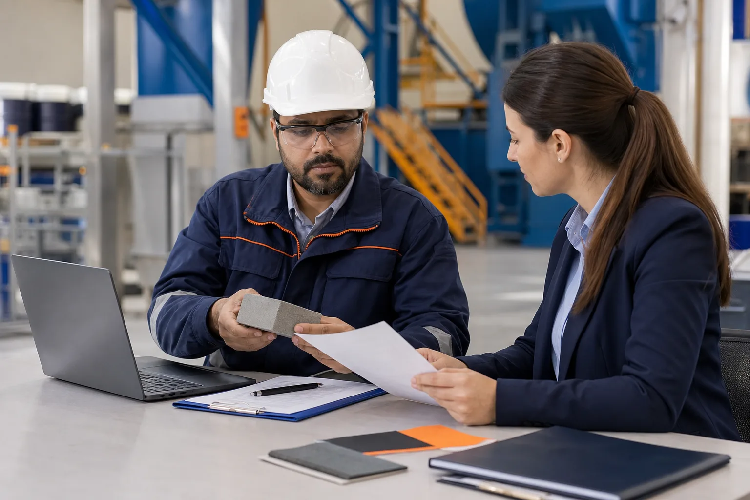 Engineering and procurement staff preparing a bulk order request