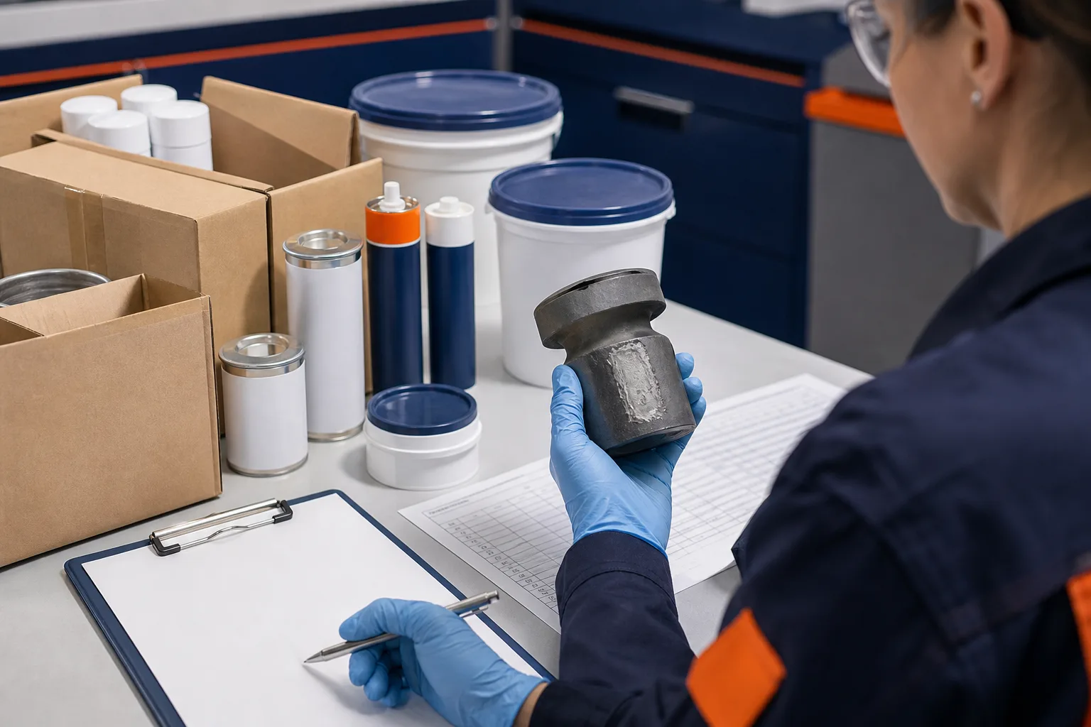Unbranded industrial packaging and blank label layouts under review