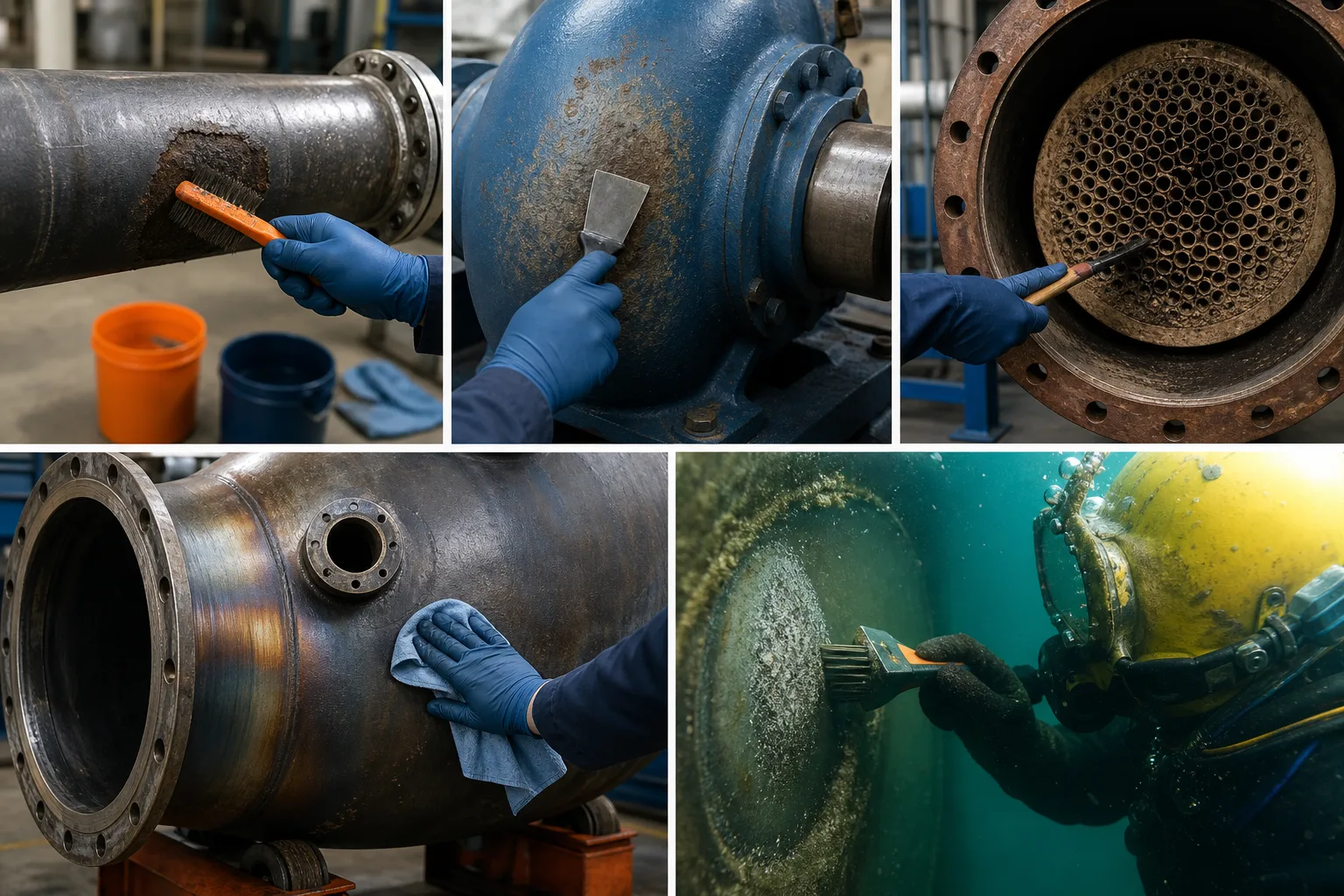 Industrial equipment problems used to refine a repair material shortlist