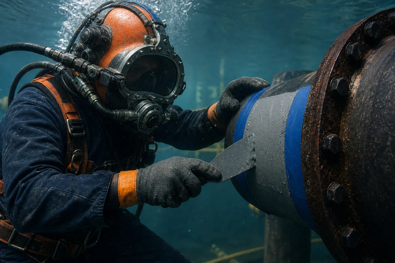 Industrial repair material routes for different equipment and damage conditions