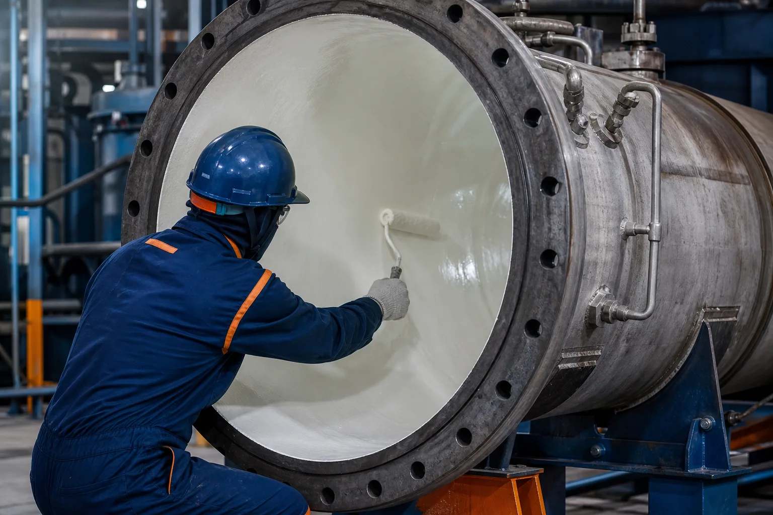Industrial repair material routes for different equipment and damage conditions