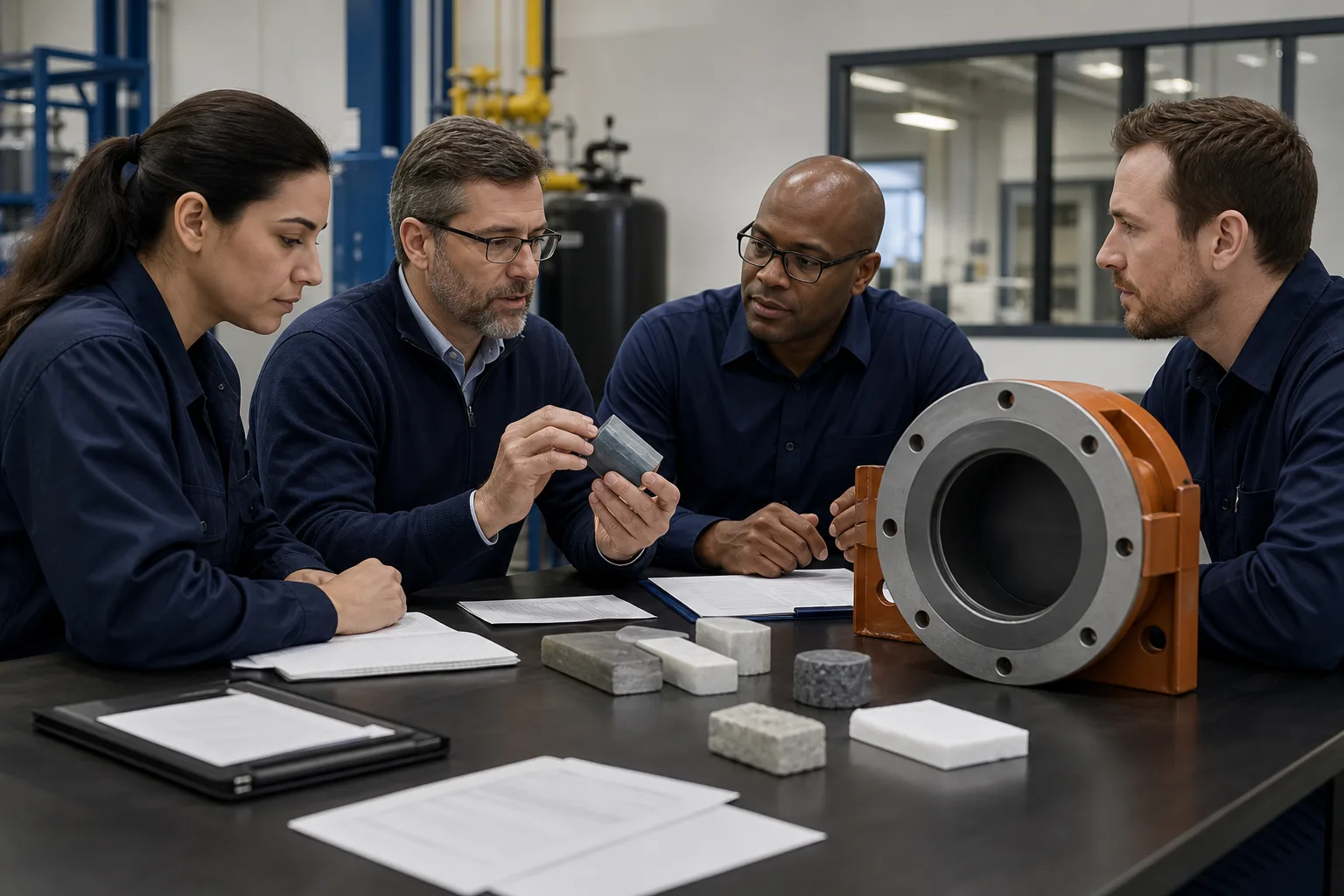 Technical and procurement review after an industrial repair sample evaluation