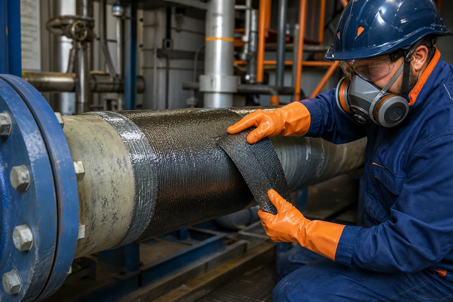 Industrial repair scenarios representing ZDSChem maintenance material categories