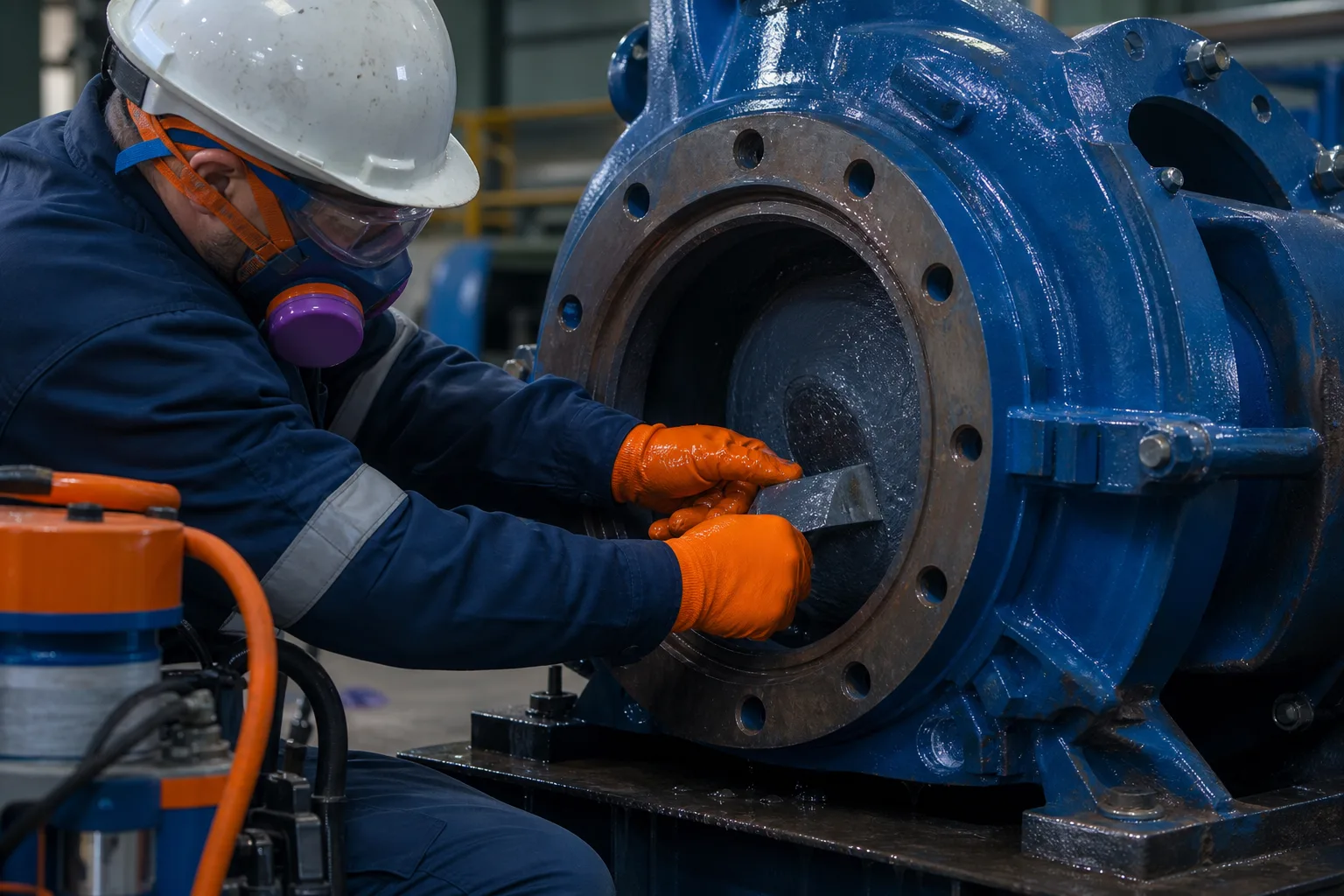 Industrial repair scenarios representing ZDSChem maintenance material categories